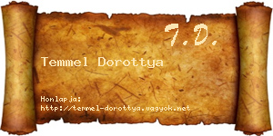 Temmel Dorottya névjegykártya